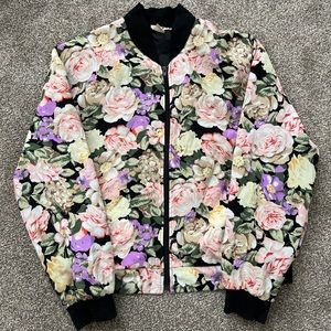 Vintage floral bomber jacket
